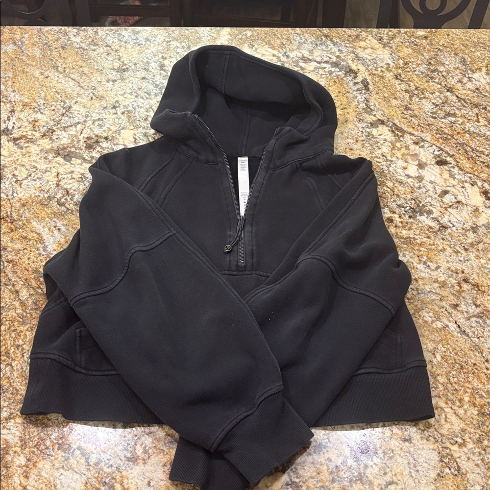 Lululemon Athletica Black Scuba Hooded Zip Sweatshirt